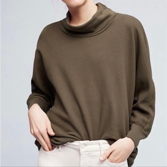 Anthropologie Stateside Bente Cowl Neck 3/4 Sleeve Pullover Sweater Size Large - Picture 3 of 12